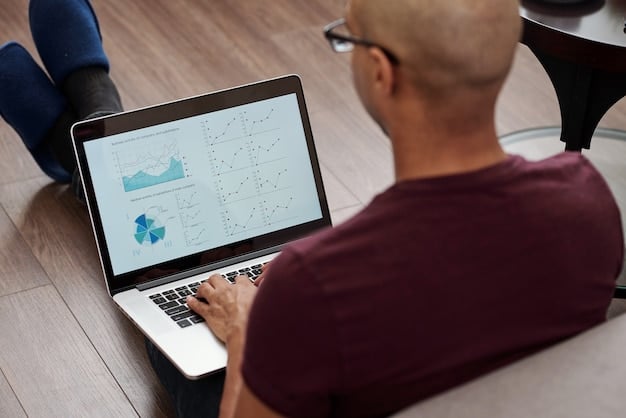 A laptop screen displaying a dashboard with earnings statistics from an online survey platform. Charts and graphs illustrate the user's progress and total earnings.