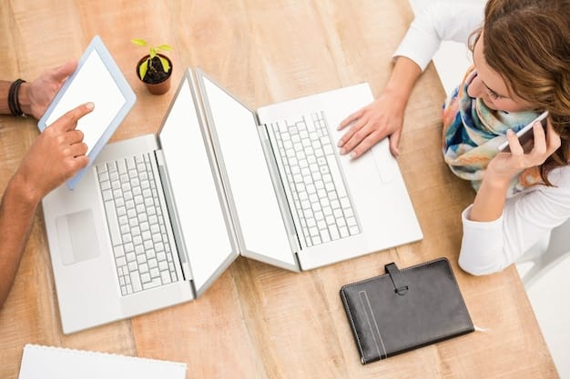 A split-screen image: one side shows a person meticulously completing a survey on a laptop, while the other side displays a neatly organized time management schedule.