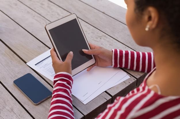 A close-up shot of someone rapidly clicking through a survey on a tablet, with a frustrated expression on their face. The background is blurred to emphasize the respondent's lack of engagement and potential for providing inaccurate data.