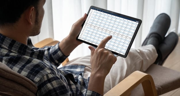 A calendar application on a tablet, with time slots marked for completing online surveys. This highlights the importance of scheduling and consistency in maximizing earnings.