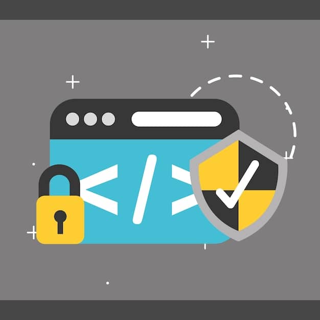 A graphic showcasing a user interface with easy-to-understand security settings. Icons representing password strength, multi-factor authentication, and data privacy options are prominently displayed.