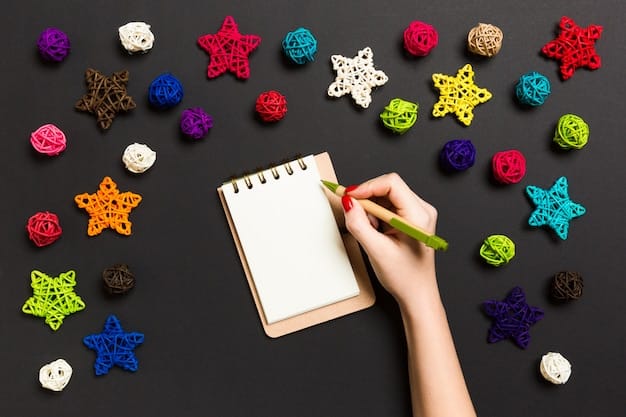 A person writing in a planner, focusing on scheduling and prioritizing tasks. Various colorful pens and sticky notes surround the planner.