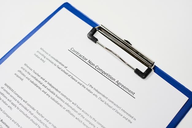 A close-up of a contract labeled 