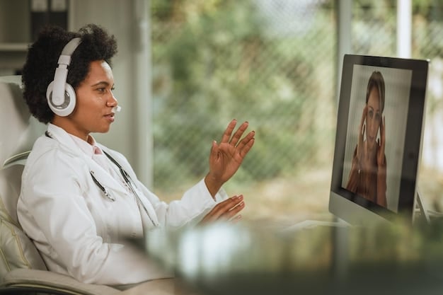 A healthcare professional conducting a virtual consultation with a patient via video call. The scene should depict a friendly and supportive interaction, emphasizing the accessibility and convenience of telehealth.