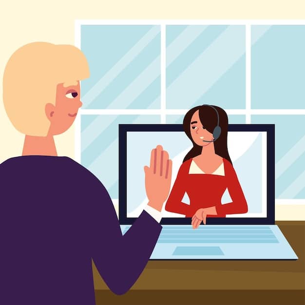 A person using a speech-to-text software during a virtual meeting on a laptop, demonstrating the use of assistive technology to enhance communication and accessibility for remote workers with disabilities.