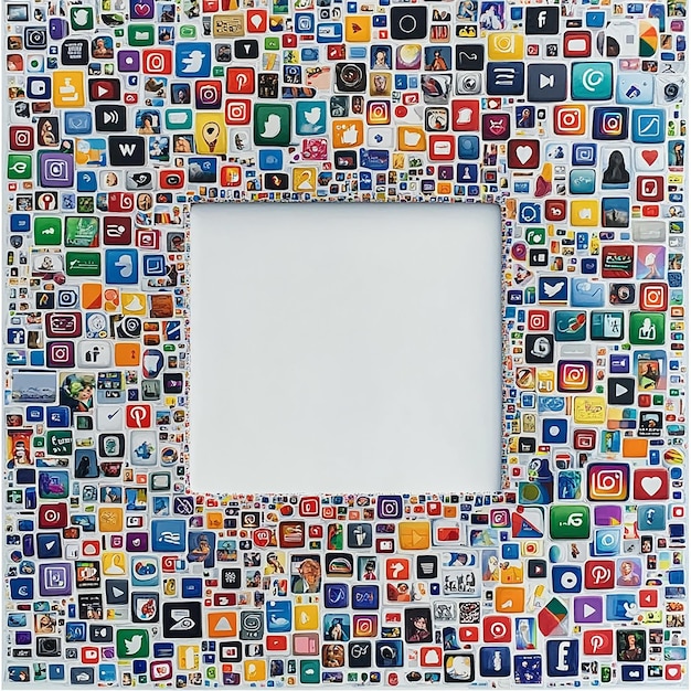 A collage of logos from various social media platforms such as Instagram, Facebook, Twitter, Pinterest, and TikTok, each overlaid with affiliate marketing icons like shopping carts and commission signs.
