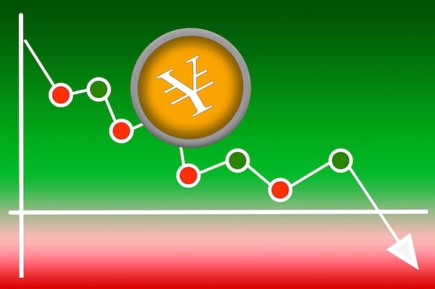 A graph showing the fluctuating prices of various cryptocurrencies over time, highlighting the volatility associated with these digital assets. Red arrows indicate significant price drops.