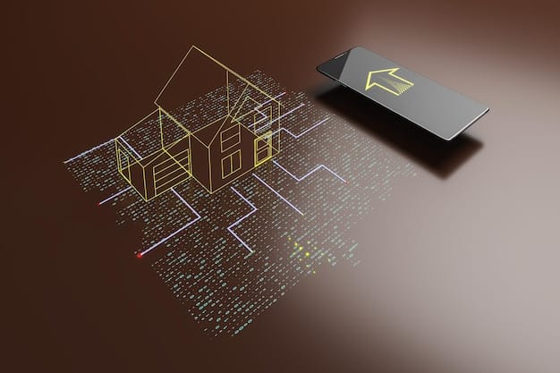 A graphic depicting a simplified real estate transaction process powered by blockchain, showing the reduction in intermediaries and paperwork. Include icons representing smart contracts, digital signatures, and secure data storage.
