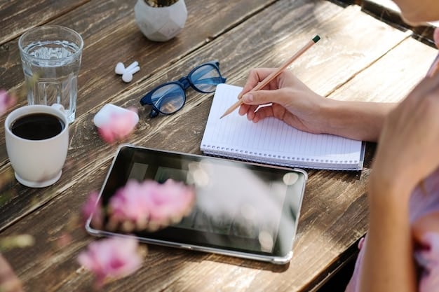 A close-up of a digital planner printable being used on a tablet. The planner includes sections for daily goals, appointments, and notes, with a stylus pen resting on the screen. The background is blurred to emphasize the planner's functionality and ease of use. The scene aims to showcase the practicality and appeal of digital printables in organizing daily life.