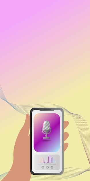 A smartphone displaying a podcast app with a highlighted podcast episode. The background shows various social media icons, such as Facebook, Twitter, and Instagram, symbolizing podcast promotion and reaching new audiences as part of how to start a profitable podcast: a step-by-step guide.