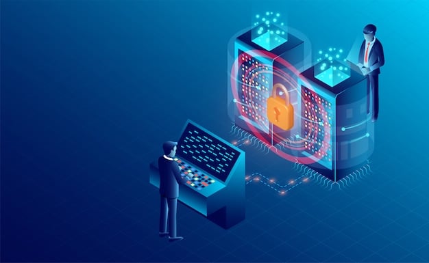 An illustration comparing traditional centralized identity verification systems with a decentralized blockchain-based system. The centralized system shows a single point of failure, while the blockchain system showcases distributed security and enhanced trust, visualizing the benefits of Is Blockchain-Based Identity Verification the Key to Reducing Fraud in US Fintech?.
