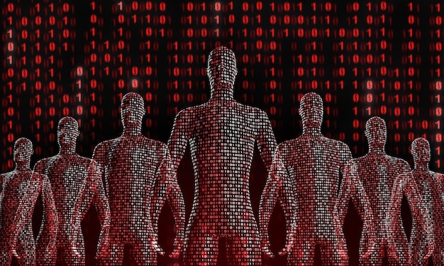A close-up shot of a computer screen displaying lines of complex code intertwined with silhouettes of people representing diverse demographics, with a magnifying glass hovering over the code, symbolizing the scrutiny of algorithms for bias and fairness in fintech lending. Emphasizes the need to avoid algorithm bias in What are the Latest US Regulatory Changes Impacting Fintech Lending Platforms in 2025?