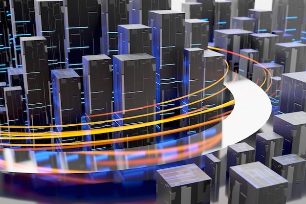 A visual representation of scalability, depicting servers expanding and contracting dynamically to meet fluctuating demands. The image emphasizes the ease and flexibility of scaling cloud resources, relating it to the benefits for companies.