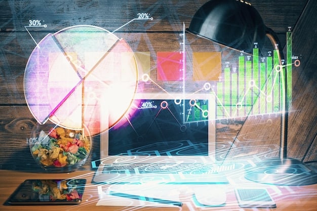 A visual representation of market analysis tools and techniques, including charts, graphs, and data dashboards, with the focus on identifying promising crypto assets and understanding market trends related to Blockchain Investment Strategies: How to Diversify Your Portfolio with Crypto Assets in 2025.