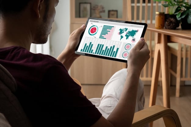 A visually appealing dashboard demonstrating key performance indicators (KPIs) for an influencer marketing campaign, showcasing metrics such as engagement rate, reach, and conversion rates. The dashboard emphasizes the importance of data analysis to achieve a 4x ROI with strategic influencer marketing.