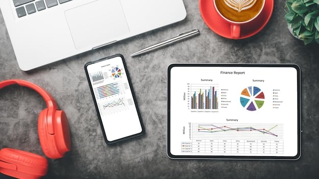 A dashboard displaying various digital marketing KPIs, including website traffic, conversion rates, social media engagement, and email open rates. The dashboard is visually appealing with clear charts and graphs, and it highlights key trends and insights. The phrase 