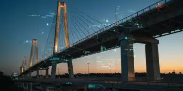 Advanced sensors embedded in a bridge for infrastructure health monitoring