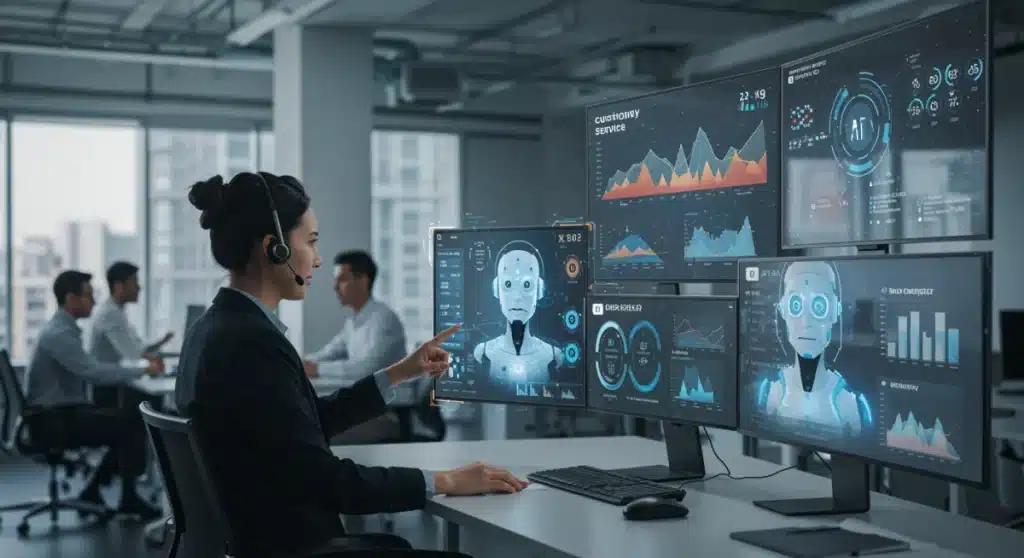 AI Customer Service: 30% Faster Responses for US Businesses by 2025