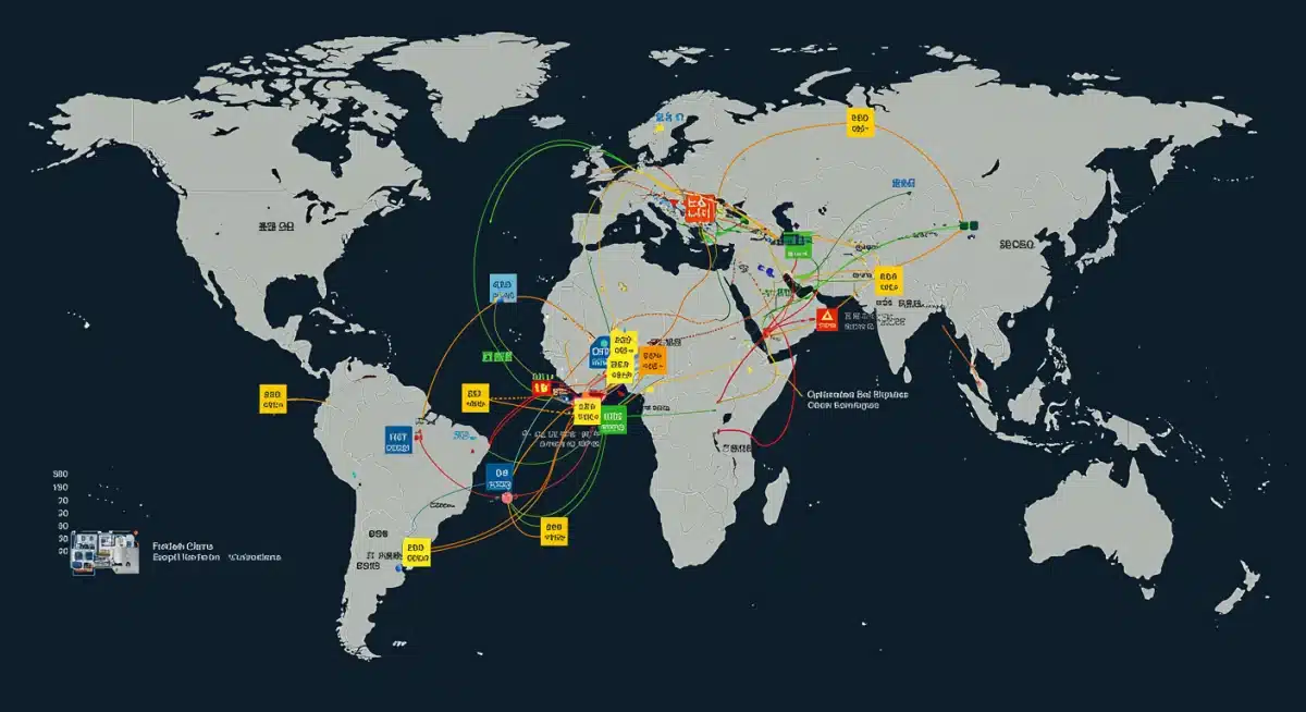 AI algorithms optimizing global supply chain networks for efficiency