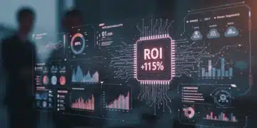 AI-powered digital marketing dashboard showing increased ROI