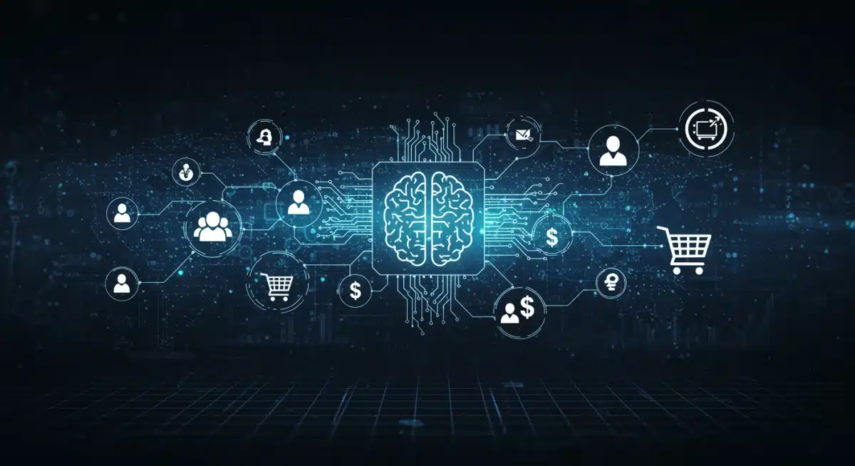 AI-powered predictive modeling integrating various marketing data sources.