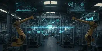 Optimizing Energy Consumption with AI: 10% Savings for US Industries by 2025 AI-powered smart factory optimizing energy use for sustainability