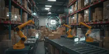 AI for Supply Chain Optimization: 2025 Cost Reduction Guide Futuristic AI-powered supply chain optimization in a modern warehouse