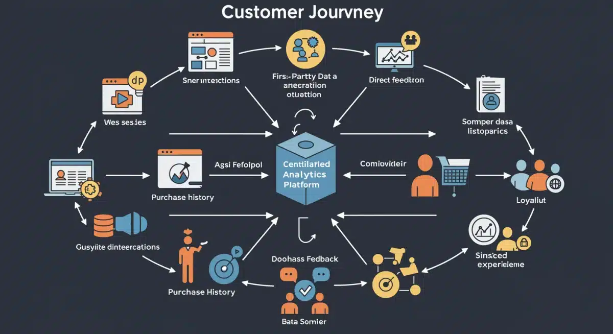 Customer journey mapping with first-party data collection points