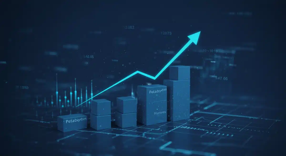 Visualizing exponential data growth and the challenge of petabyte archiving
