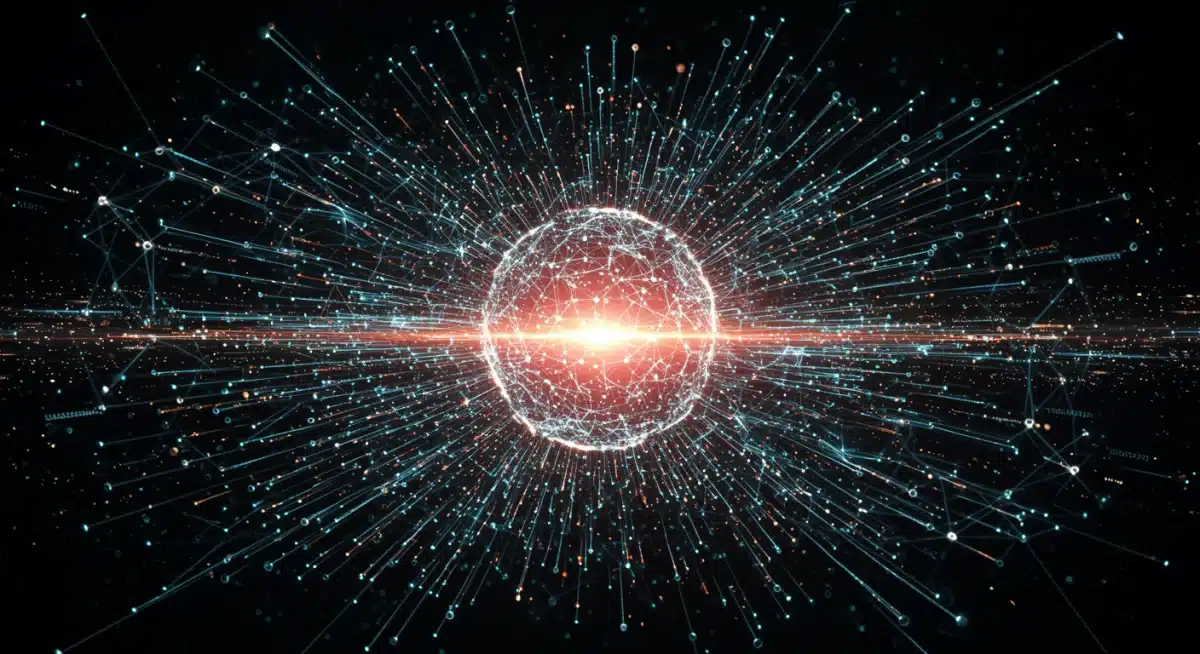 Complex digital network illustrating embedded finance connectivity