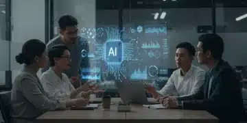 Professionals discussing ethical AI framework for US innovation