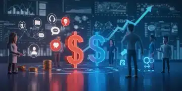 Influencer Marketing 2025: 300% ROI for US Brands Influencer Marketing financial growth with digital analytics and diverse influencers