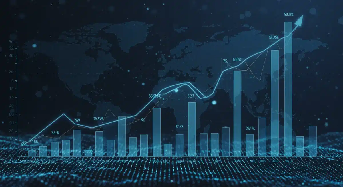 Data visualization depicting job market shifts due to AI and automation, showing growth in new roles.