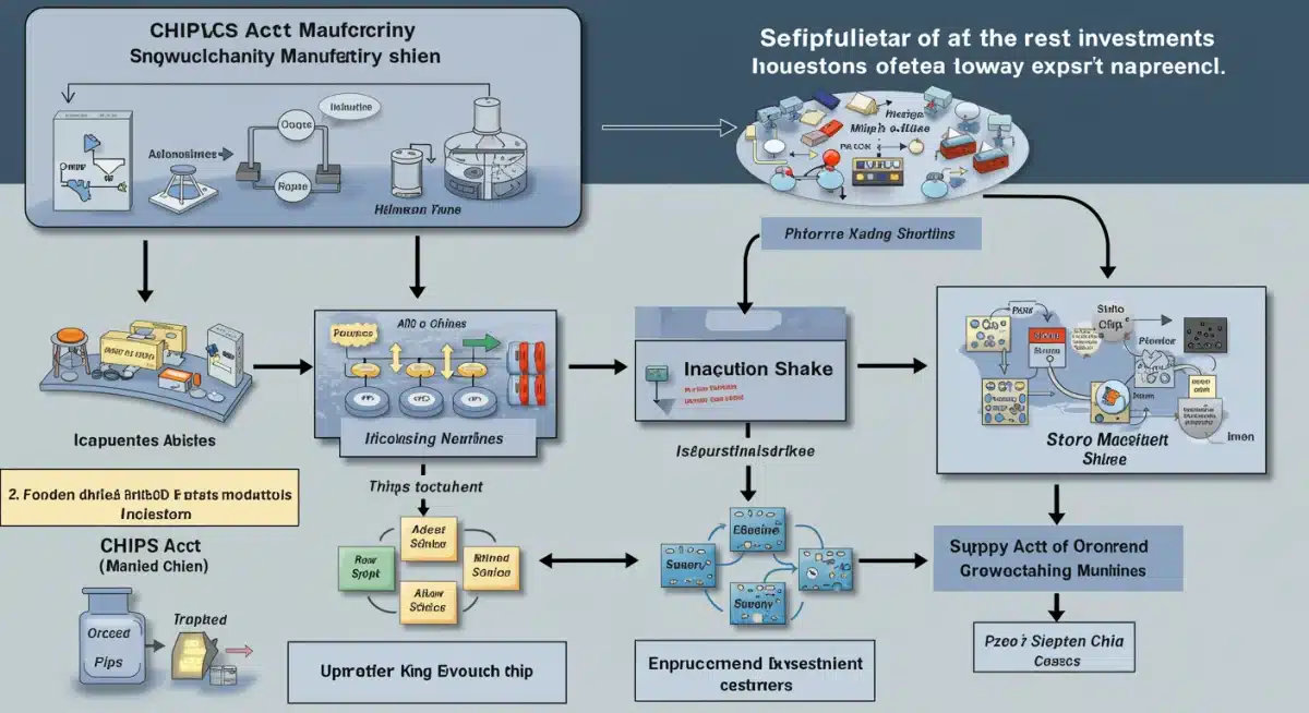 Semiconductor supply chain graphic showing investment points from the CHIPS Act.