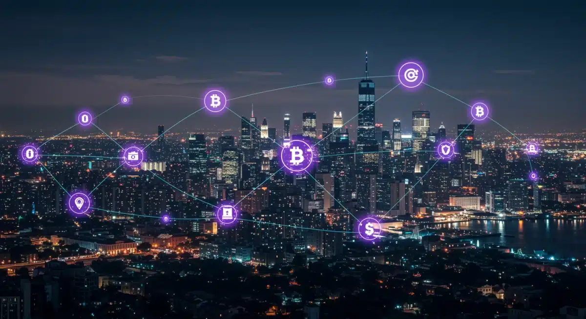 Network diagram illustrating interconnected components of the U.S. digital economy.