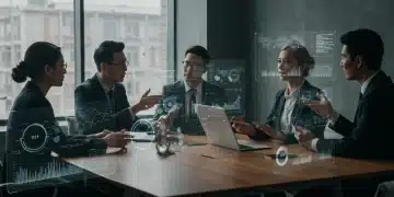 Business leaders analyzing AI platform performance data for Q4 2025.