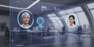 AI chatbot interface showing high first-contact resolution rates